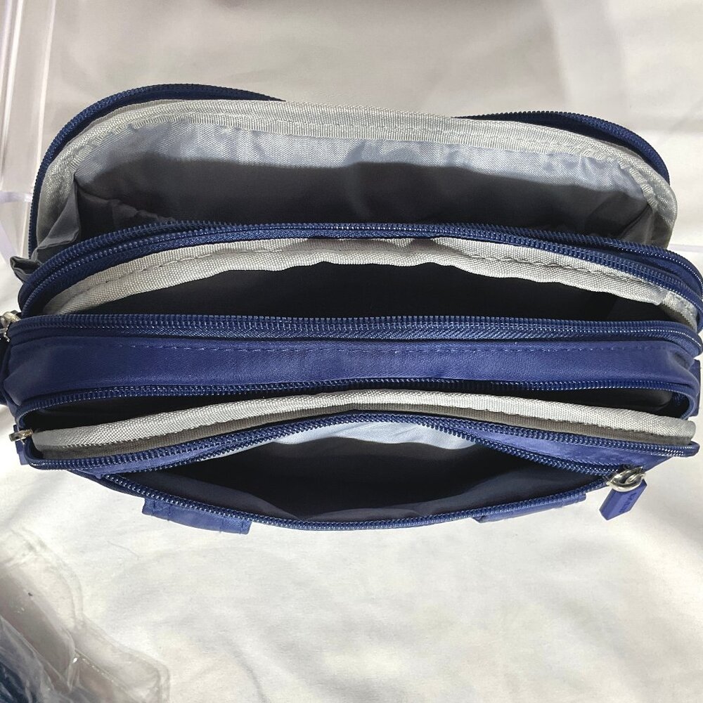 NWOT IHKWIP Blue Convertable Crossbody 10" w/2 Straps Purse - Picture 9 of 14